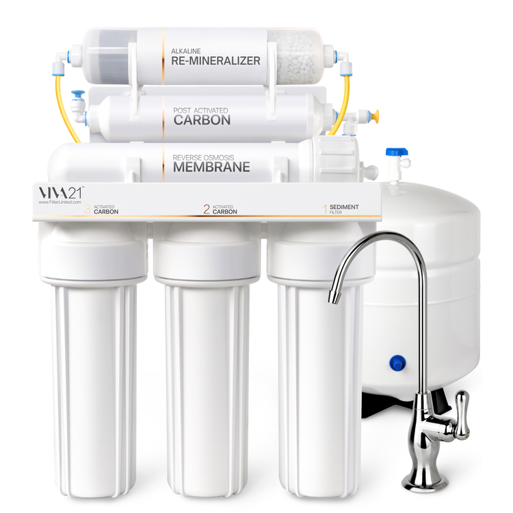 VIVA21 6-Stage Alkaline Remineralization Reverse Osmosis Filtration System | WQA Gold Seal Certified Filter United