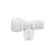 Male Run Tee - 3/8" OD x 1/4" OD x 1/4" NPT